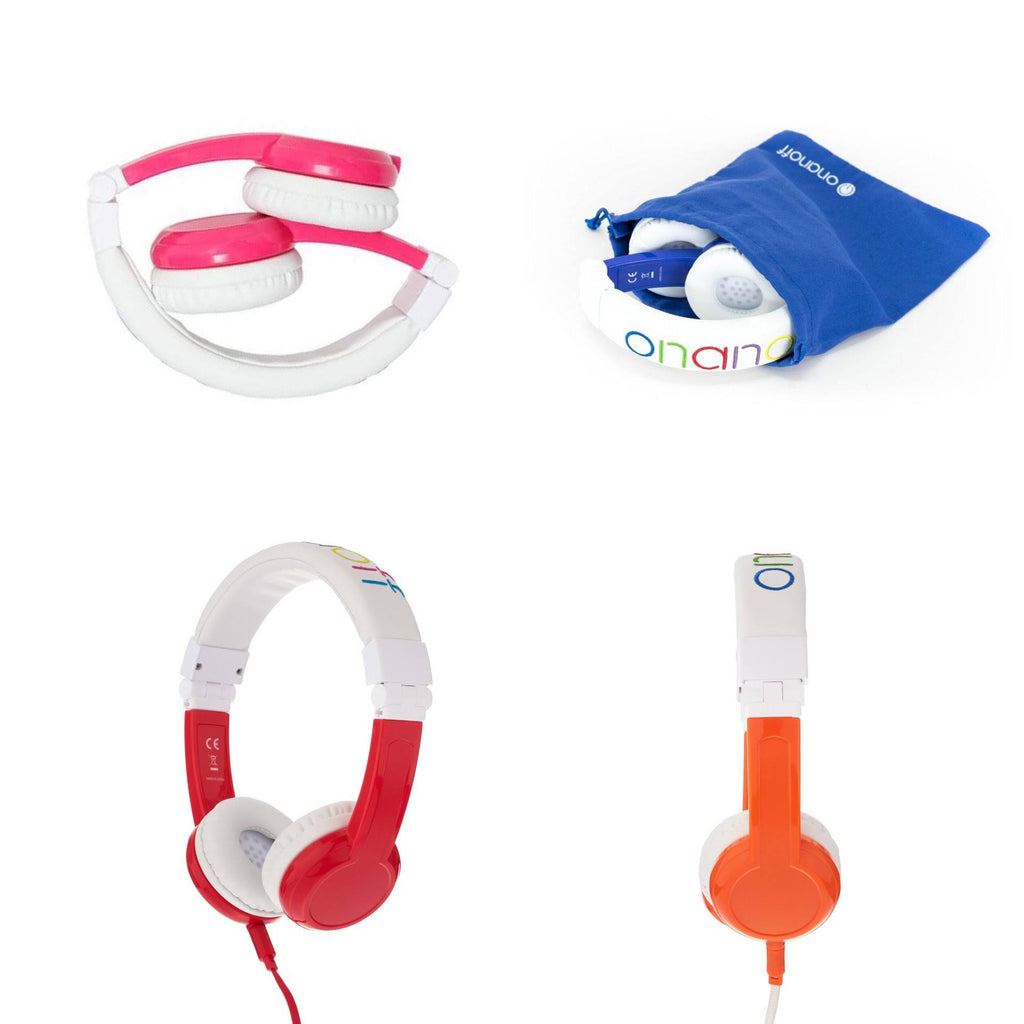 Foldable Volume Limiting Kids Headphones 4-Pack A7707