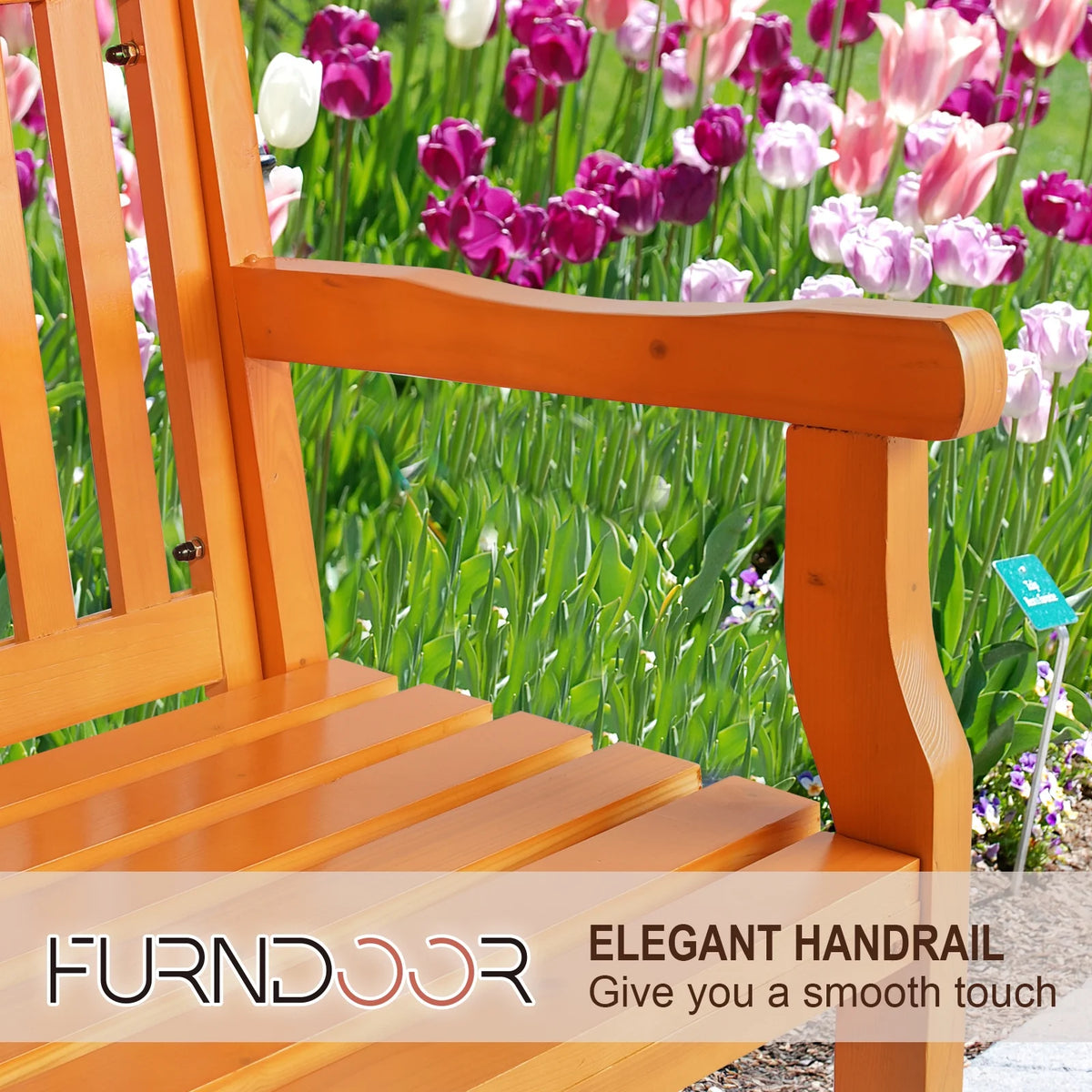 3 Person Wood Outdoor Bench B6619