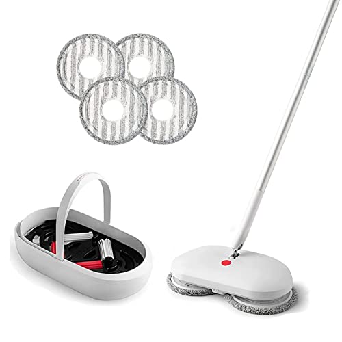 Cordless Electric Spin Mop with 4 Scrubber Pads U486269
