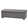 Grey/Brown Storage Bench C684
