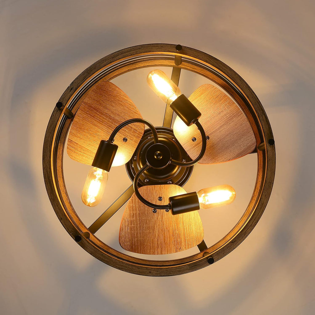 20-inch Caged Ceiling Fan with Light F54716