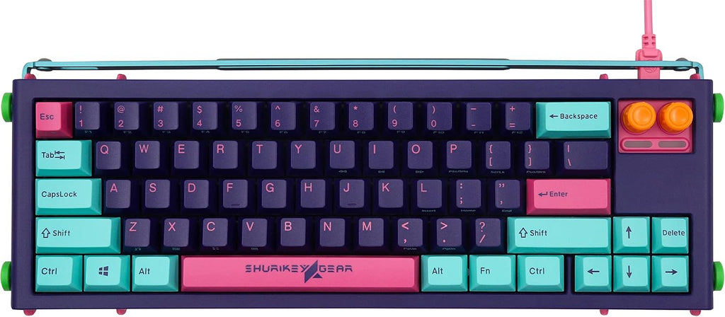 65% Mechanical Gaming Keyboard with Sakura Switch, White LED Backlit, Wireless and Bluetooth C10907