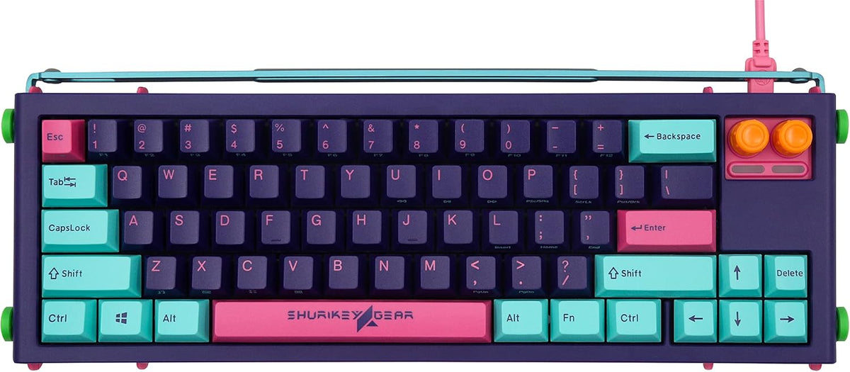 65% Mechanical Gaming Keyboard with Sakura Switch, White LED Backlit, Wireless and Bluetooth C10907