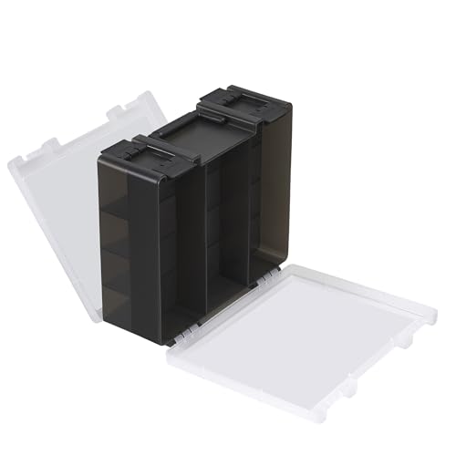 Clear Trading Card Storage Box for 3200+ Double Sided Card Deck Case T408155