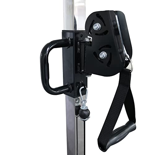 Adjustable Power Cage with J-Hooks and Safety Straps A43607