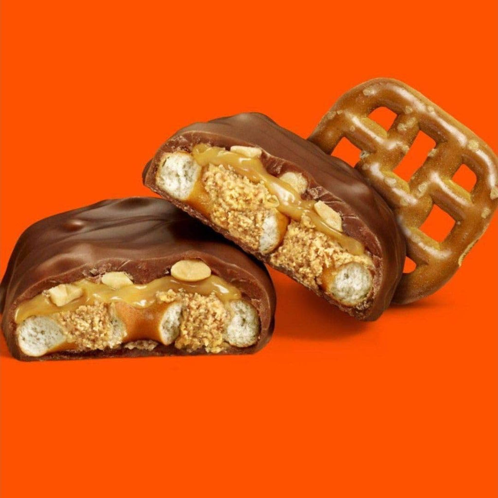 3lb Bulk 65 Individually Wrapped Milk Chocolate Candy Bars with Peanut Butter, Pretzel, Nougat, and Caramel O94656