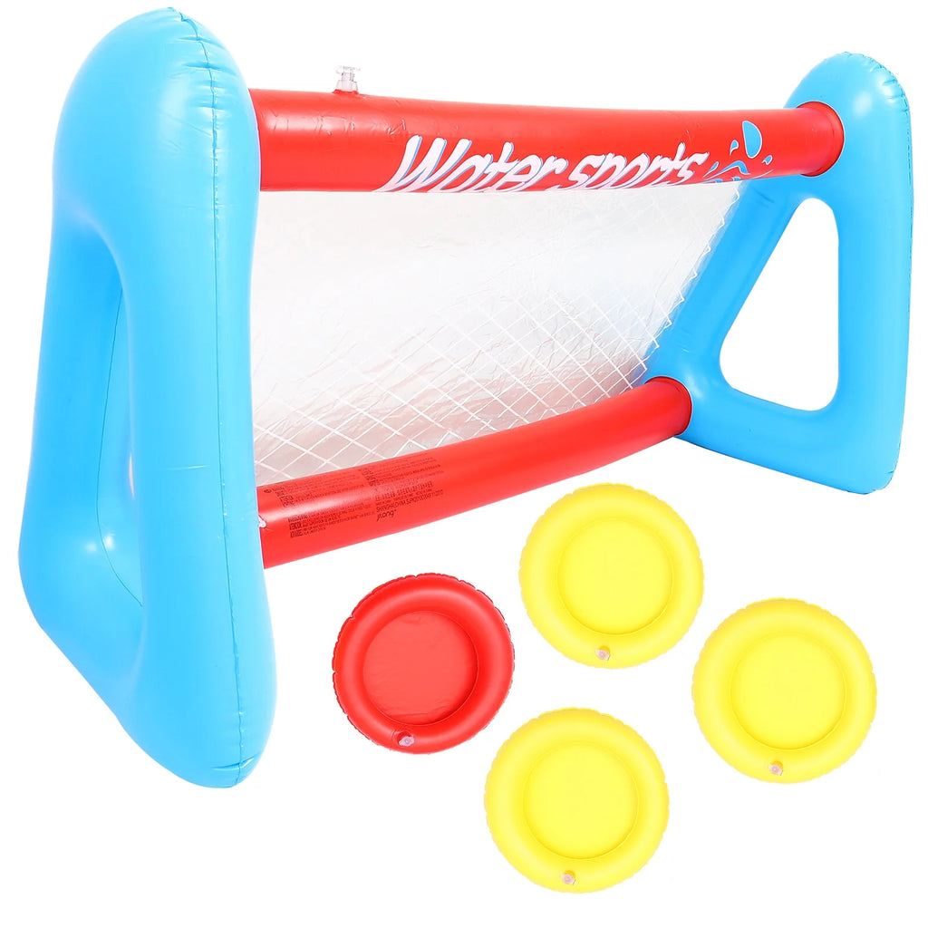 Inflatable Pool Float Set with Volleyball Net and Volleyballs Z394301