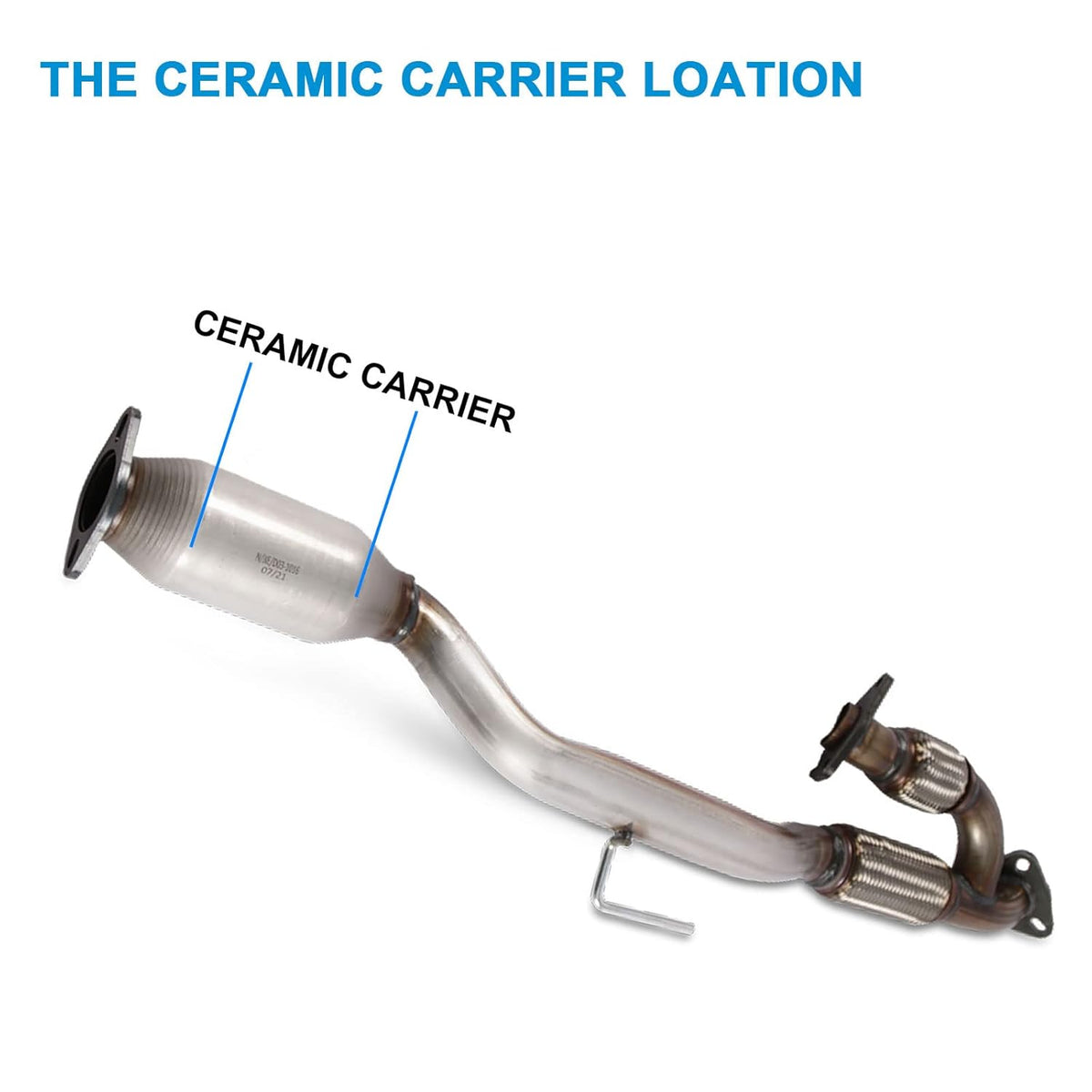 Catalytic Converter with Gasket Exhaust Flex Y-Pipe High Flow Series Direct-Fit R307