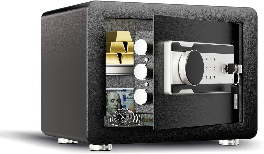 0.8 Cubic Feet Steel Security Safe with Lock Box H615
