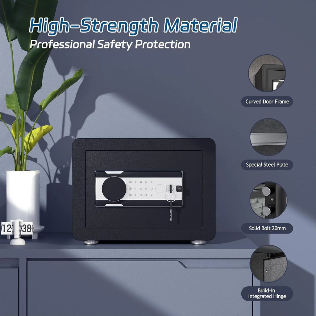 0.8 Cubic Feet Steel Security Safe with Lock Box H615