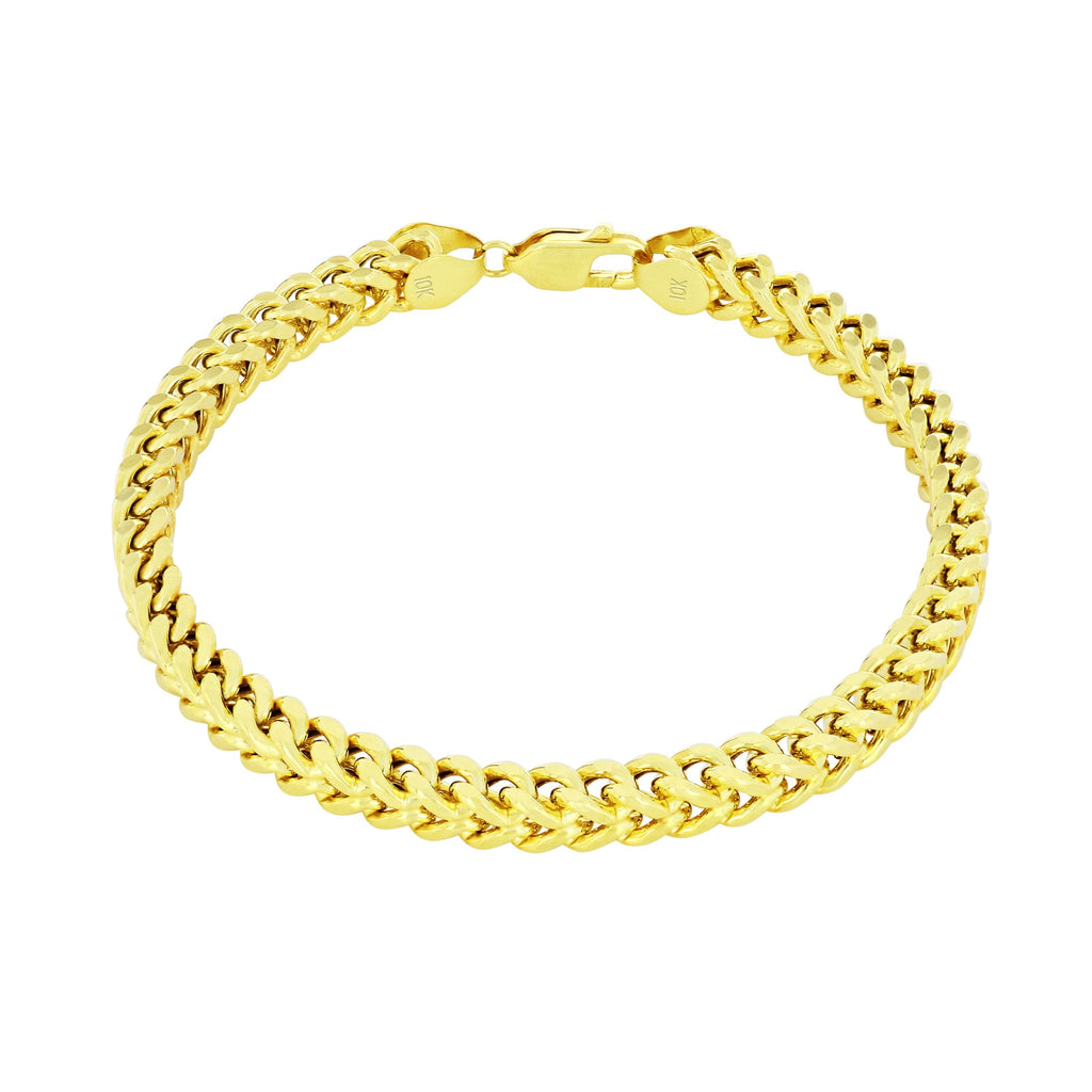 10k Yellow Gold 5mm Franco Chain Bracelet H223