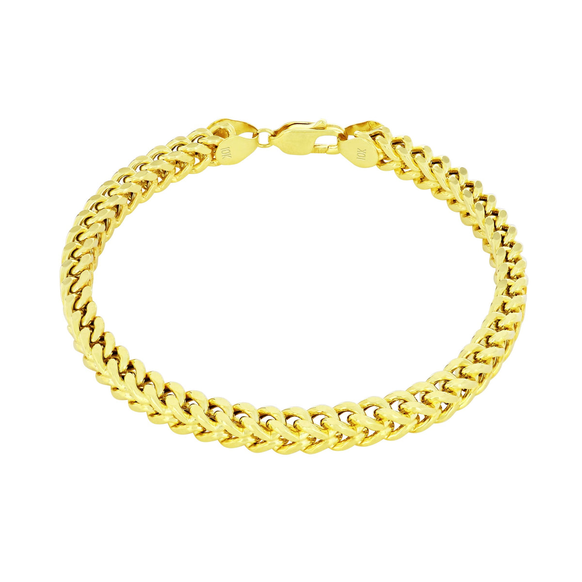 10k Yellow Gold 5mm Franco Chain Bracelet H223