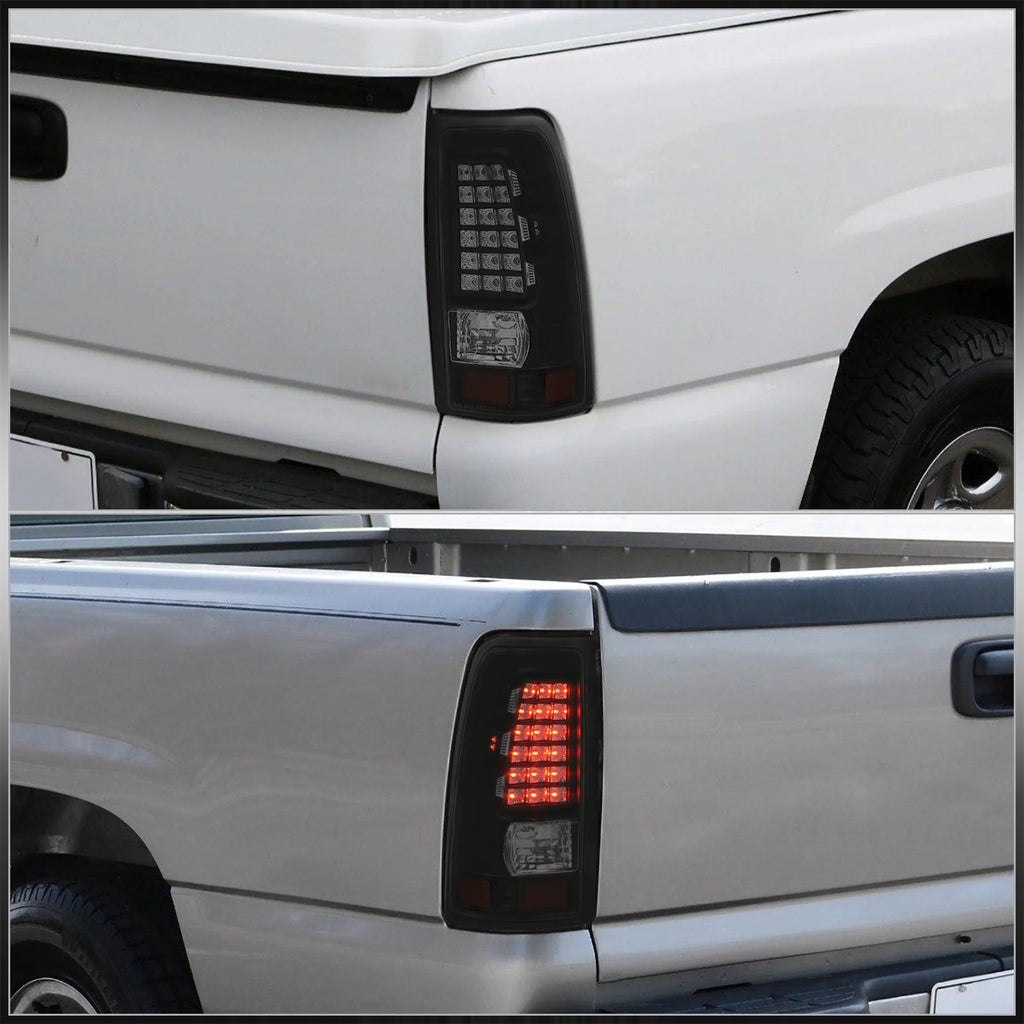 Smoked Lens Black Housing LED Tail Lights Pair B217