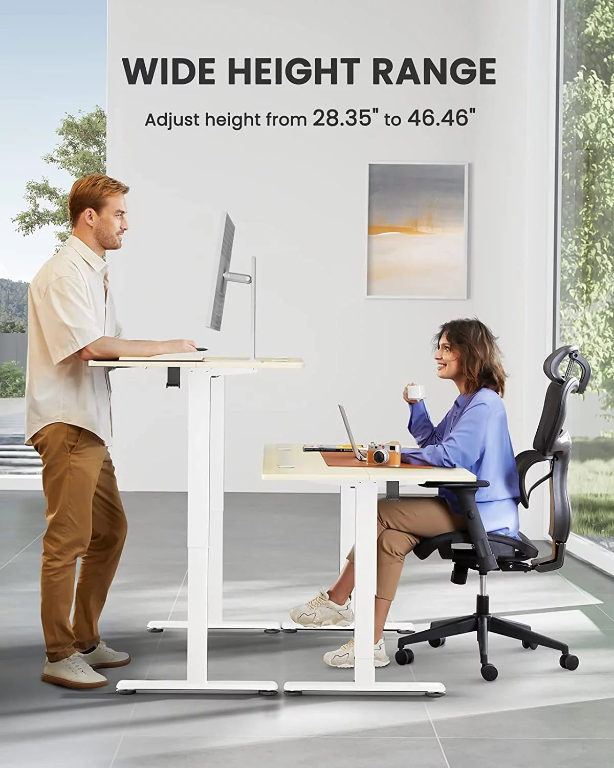 Electric Standing Desk 48" x 24" Height Adjustable T145