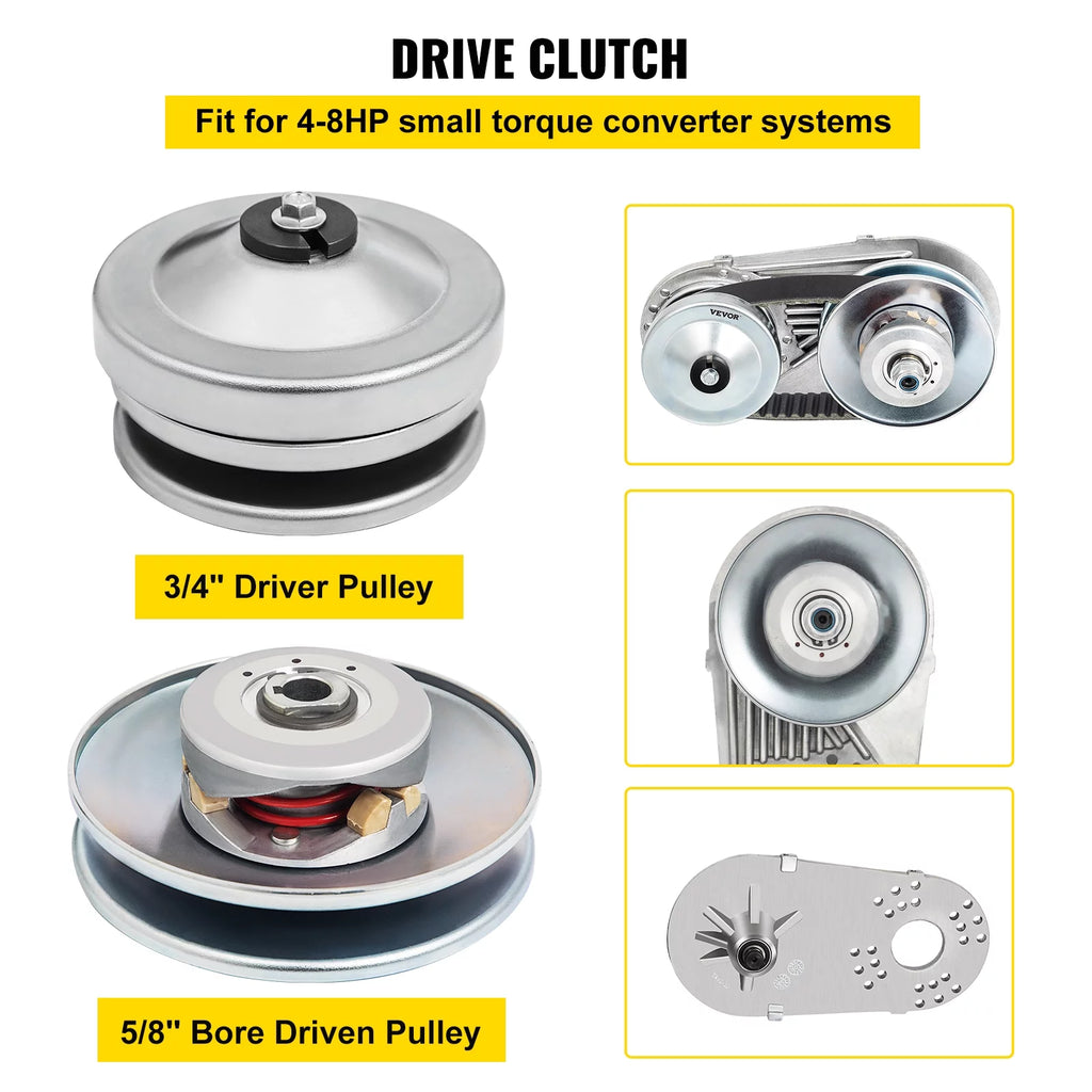 212CC Torque Converter Kit 30 Series 6.5 HP 3/4 inch 10T #40 or 41 Chain E627