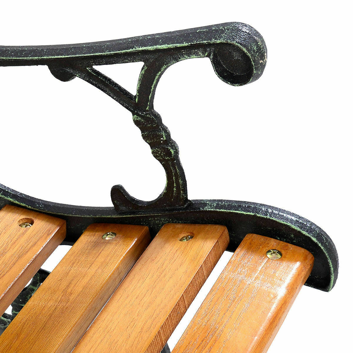 Cast Iron Hardwood Patio Bench Y713