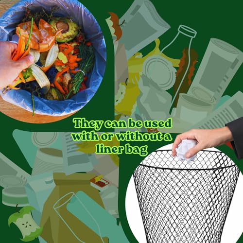 Wire Mesh Round Waste Basket 9 inch Black Z224161