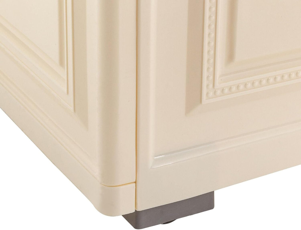 6 Tier Narrow Storage Cabinet with Drawers and Casters A109051