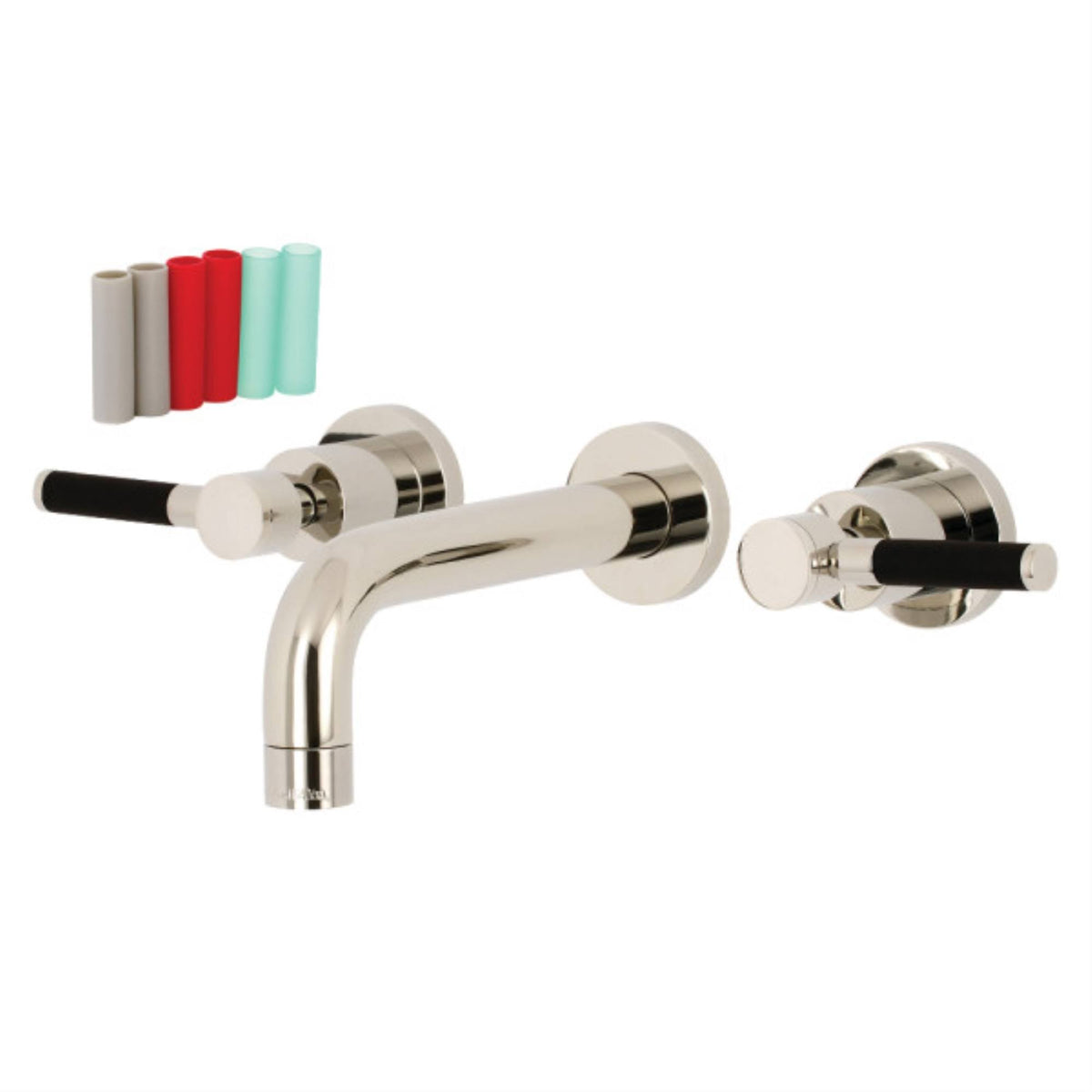 2-Handle Wall Mount Bathroom Faucet, Polished Nickel O983015