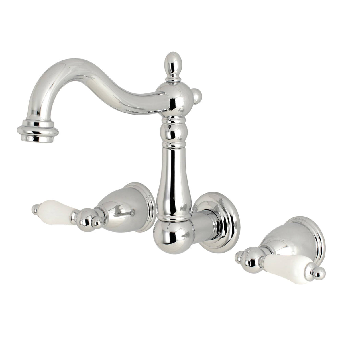 Polished Chrome Wall Mount Bathroom Faucet Y664