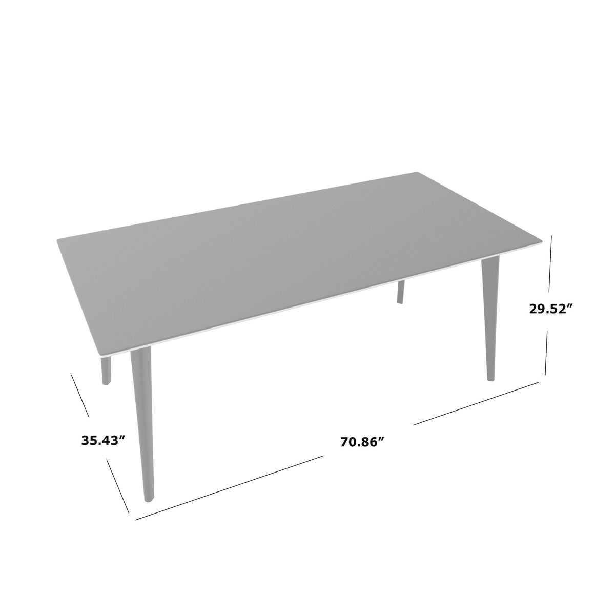 White/Natural Rectangular Dining Table S748008