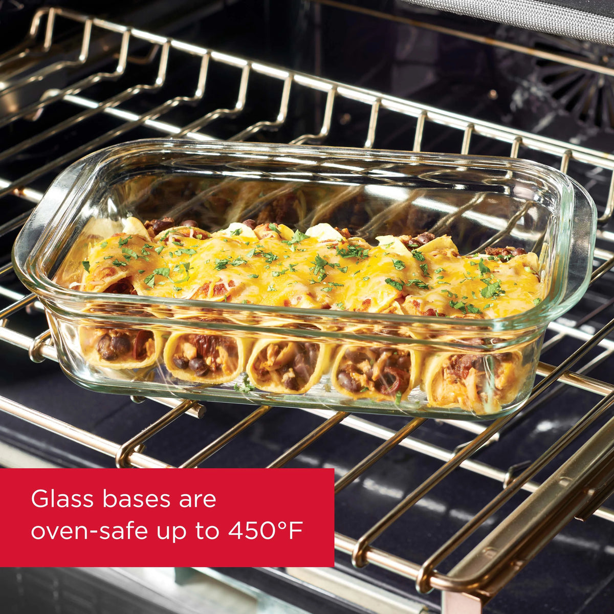 Set of 3 Glass Food Storage Containers with Latching Lids Y57509