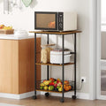 3-Tier Rolling Kitchen Stand with Wire Basket I304537