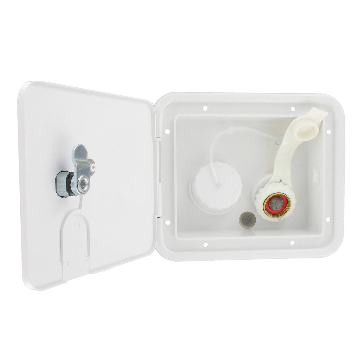 White Carded Gravity Brass City Water Inlet Hatch R47774