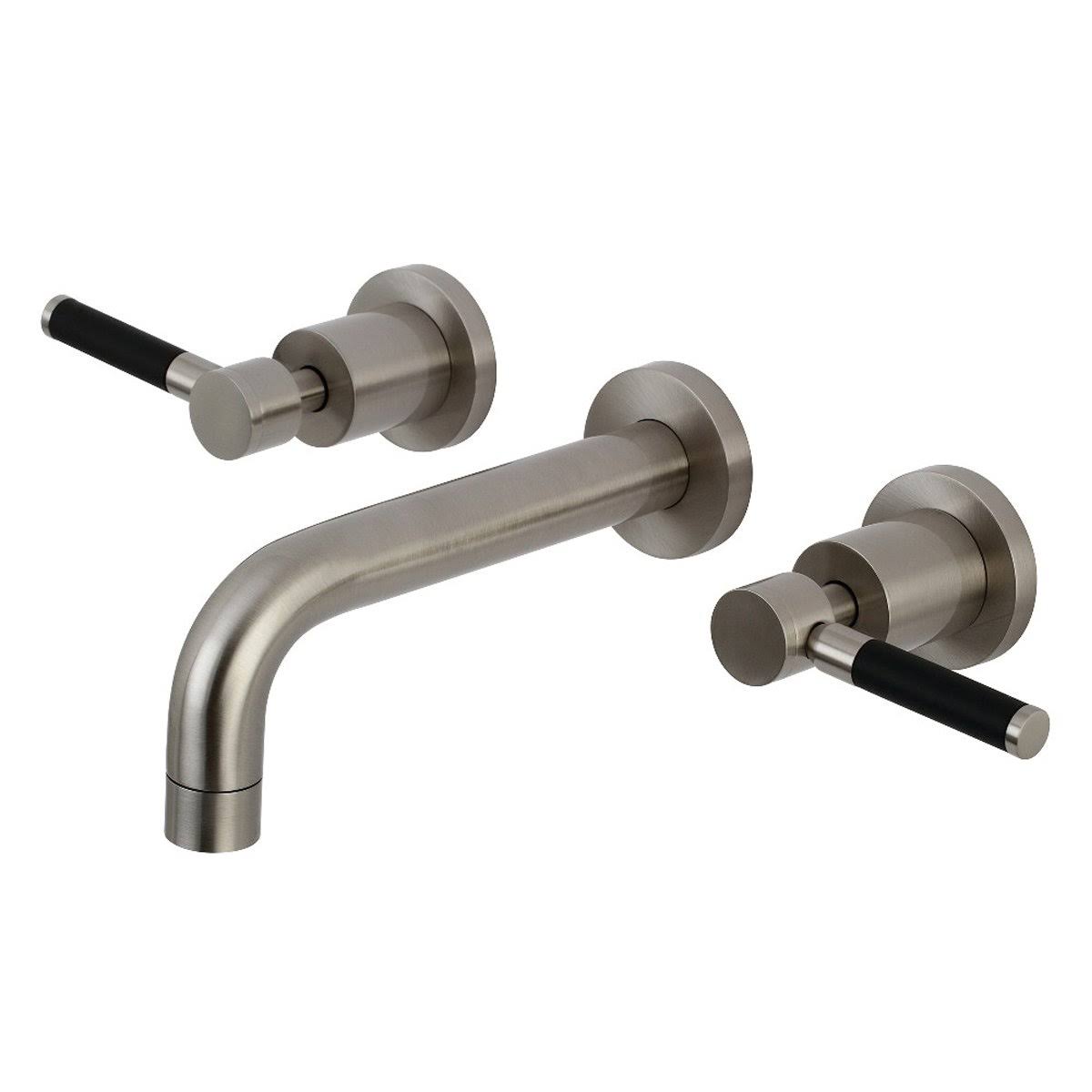 2-Handle Wall Mount Bathroom Faucet, Polished Nickel O983015