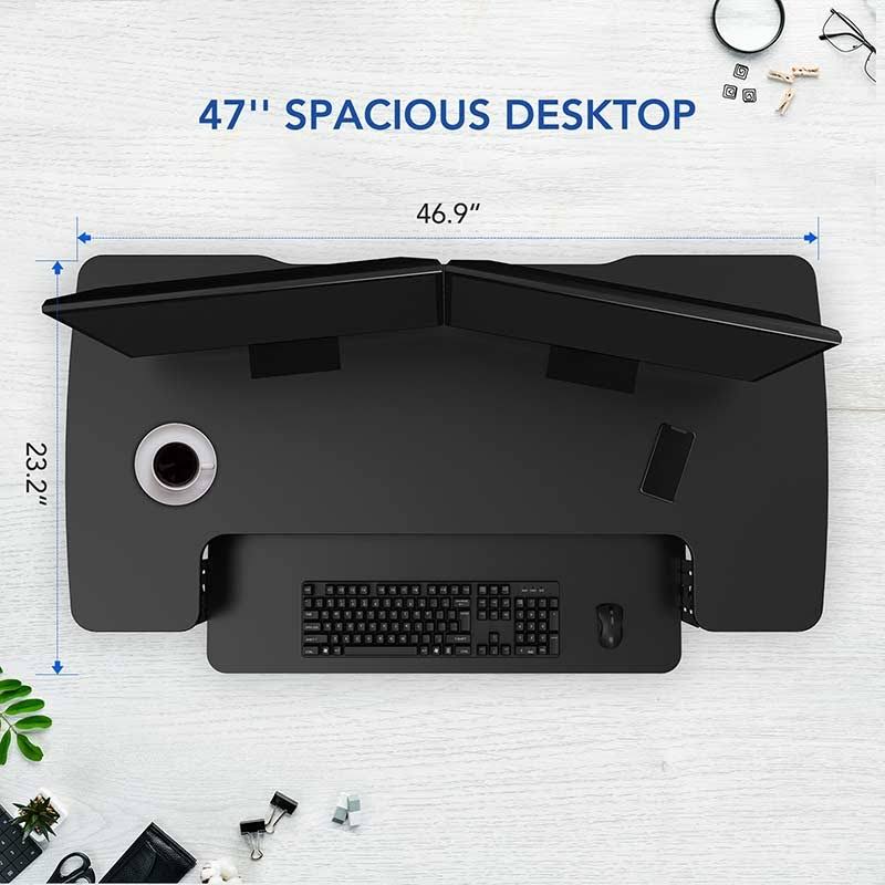 Standing Desk Converter with Height Adjustable Desk Riser C588