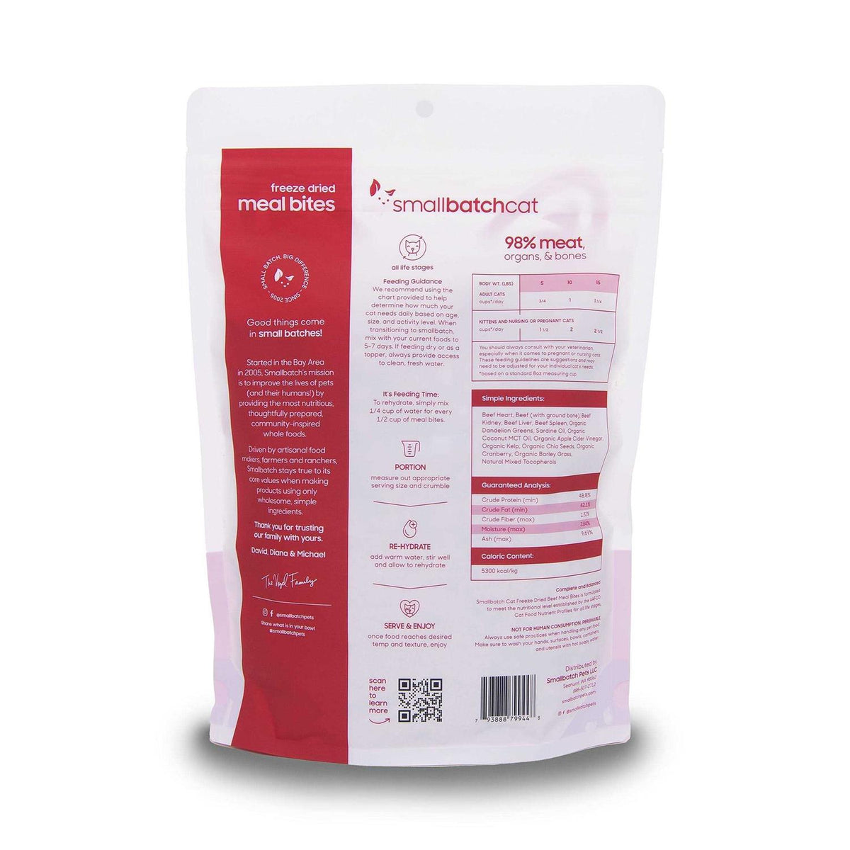 Freeze-Dried Cat Beef Meal Bites 10 oz L590