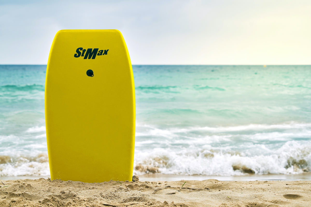 Yellow 34 Inch EPS Core Bodyboard with Wrist Leash I5857
