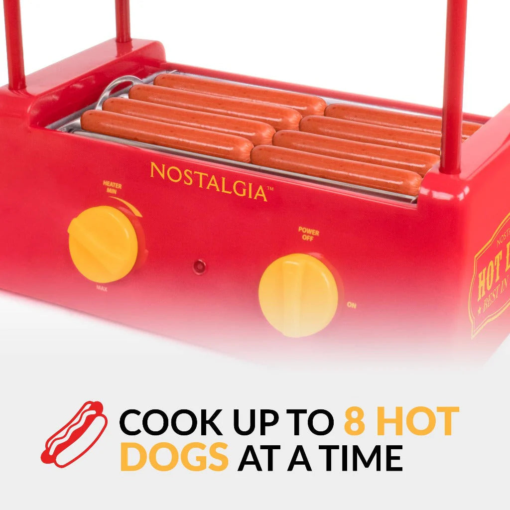 Hot Dog Roller and Bun Warmer, 8 Hot Dog and 6 Bun Capacity D237