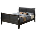 Black King Size Sleigh Wood Bed W535791