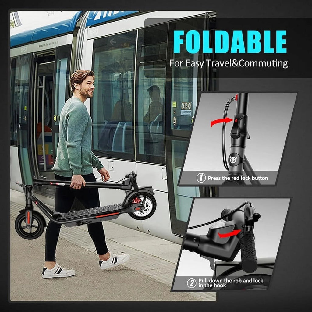 Electric Kick Scooter 300W Motor 8.5 Tires Portable Folding R556