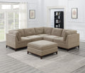 Chenille Camel L-Sectional Sofa Set 6pcs Z840
