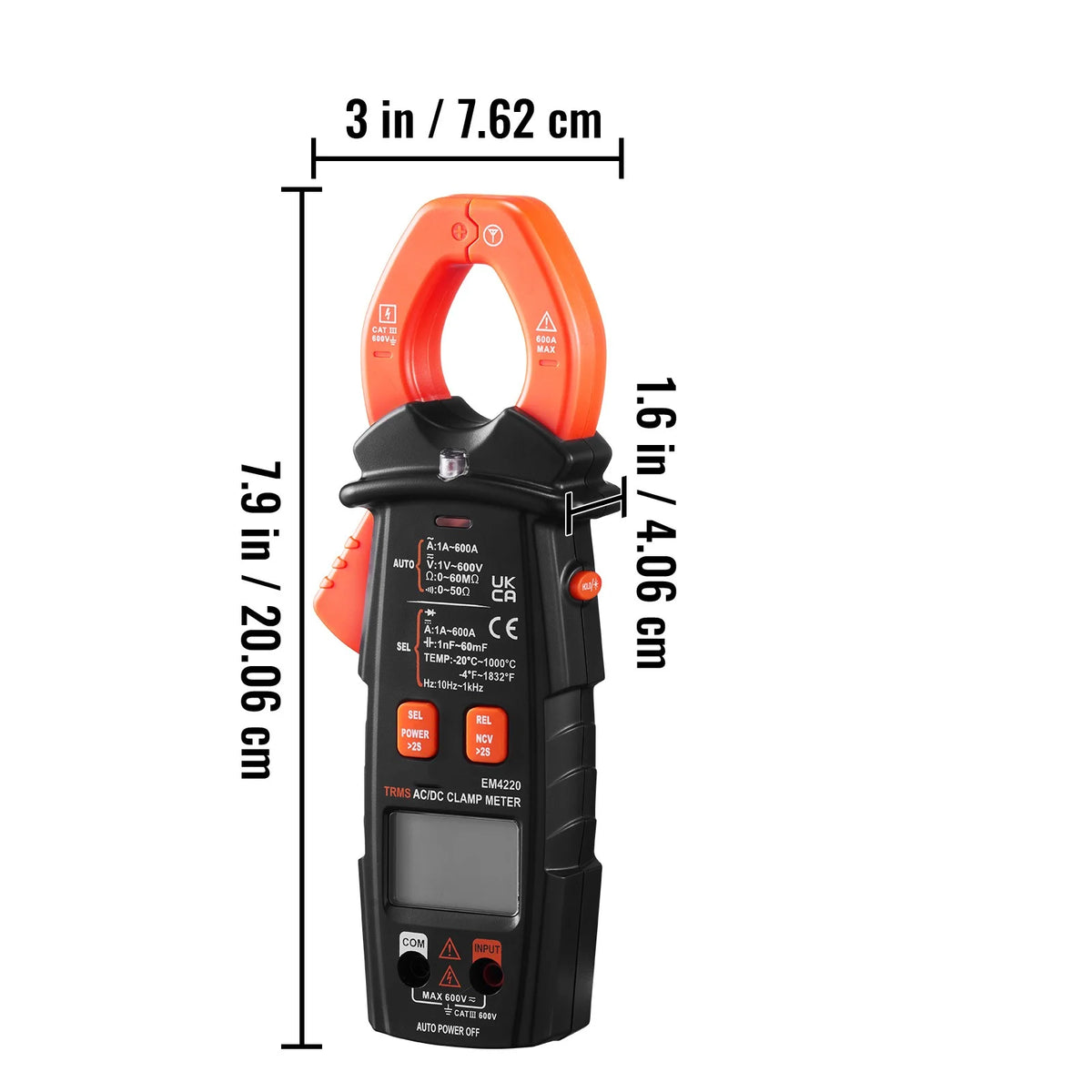 6000 Counts True RMS Digital Clamp Meter O73067