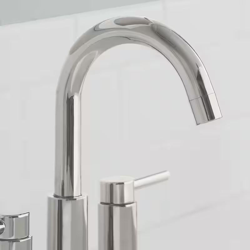 8 in. Widespread Double-Handle High-Arc Bathroom Faucet in Polished Nickel P788