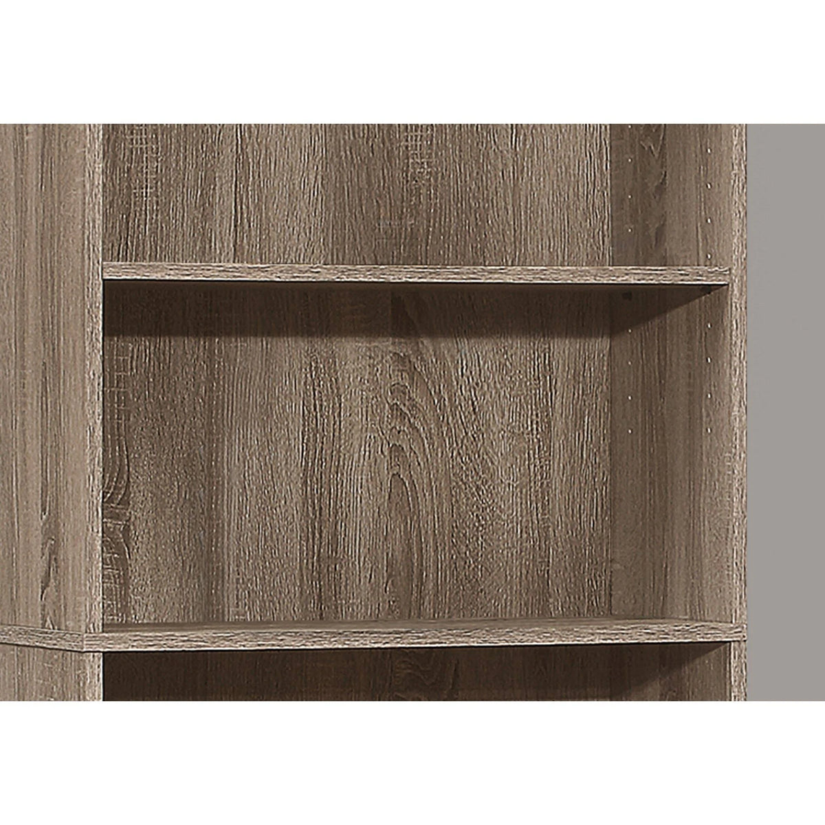 Taupe Brown 5 Shelves Rectangular Bookcase H94502