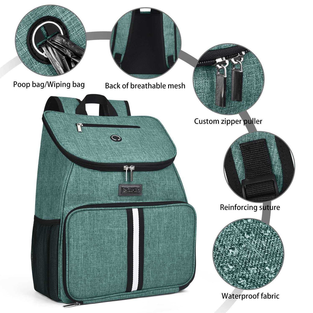 Airline Approved Dog Travel Backpack with 2 Collapsible Bowls and 2 Food Baskets V25520