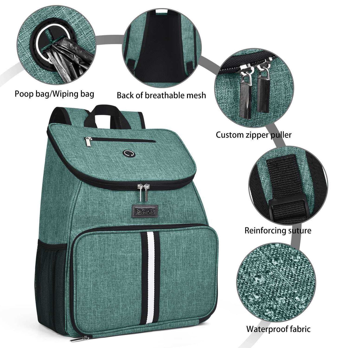 Airline Approved Dog Travel Backpack with 2 Collapsible Bowls and 2 Food Baskets V25520
