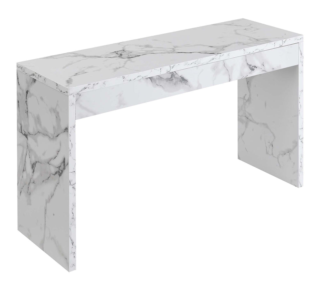 White Faux Marble Console Table/Desk A140