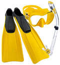 Full Foot Fin, Frameless Mask, Dry Snorkel Set with Carry Bag J4510