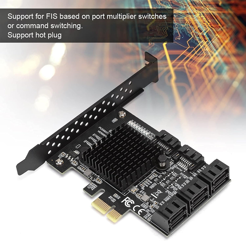 8 Ports PCI-E to SATA 3.0 Expansion Card with Driver Disc U93797