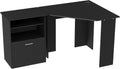 Cherry L-Shaped Computer Desk with Storage T97057
