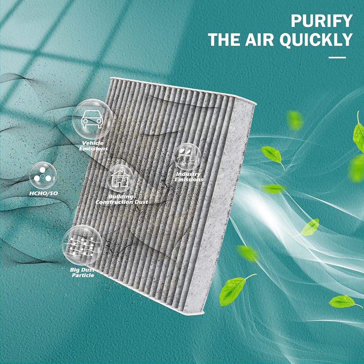 Cabin Air Filter with Activated Carbon Pack of 2 A890156