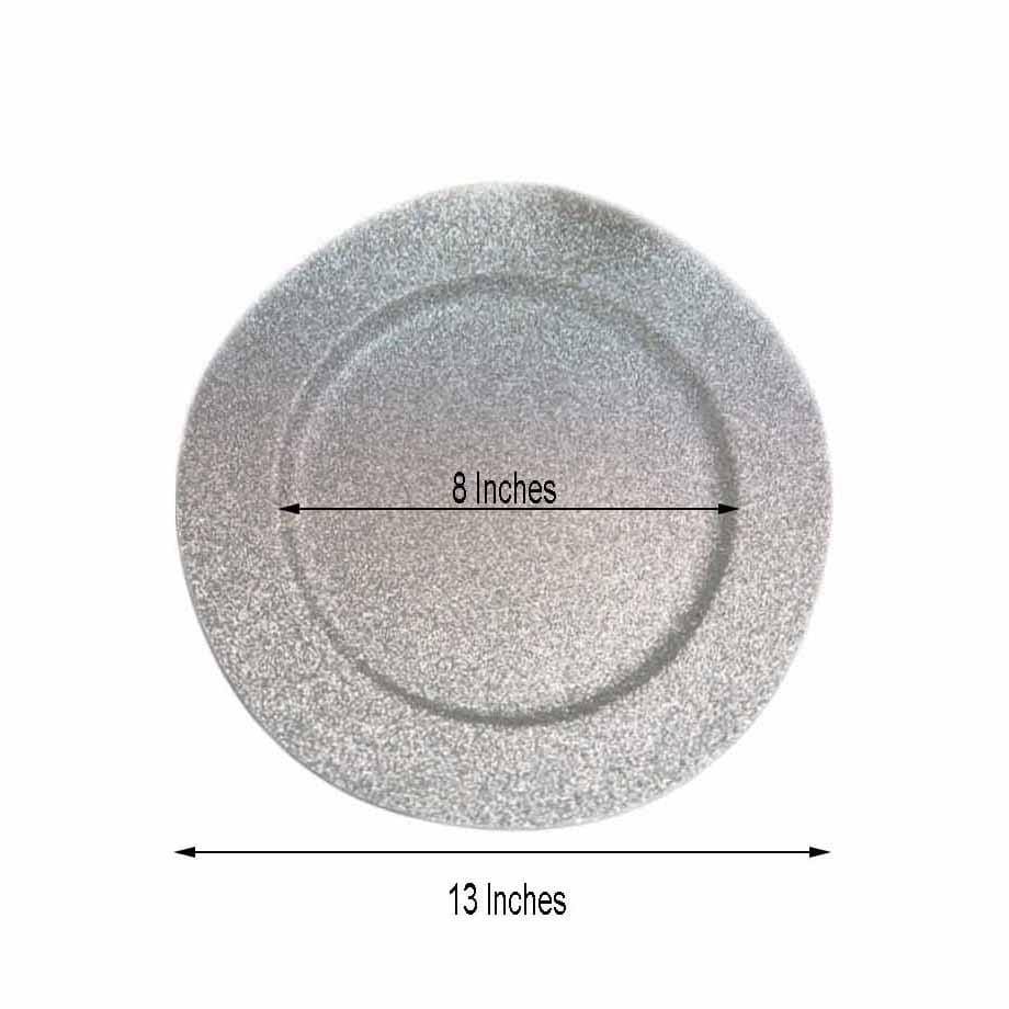 24 Pcs Silver Round Charger Plates X837