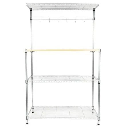 Silver Kitchen Microwave Cart Storage Shelf R75419