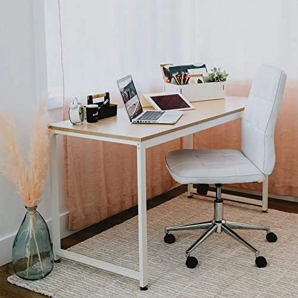 55.1" Computer Writing Desk with Sturdy Metal Frame U708220