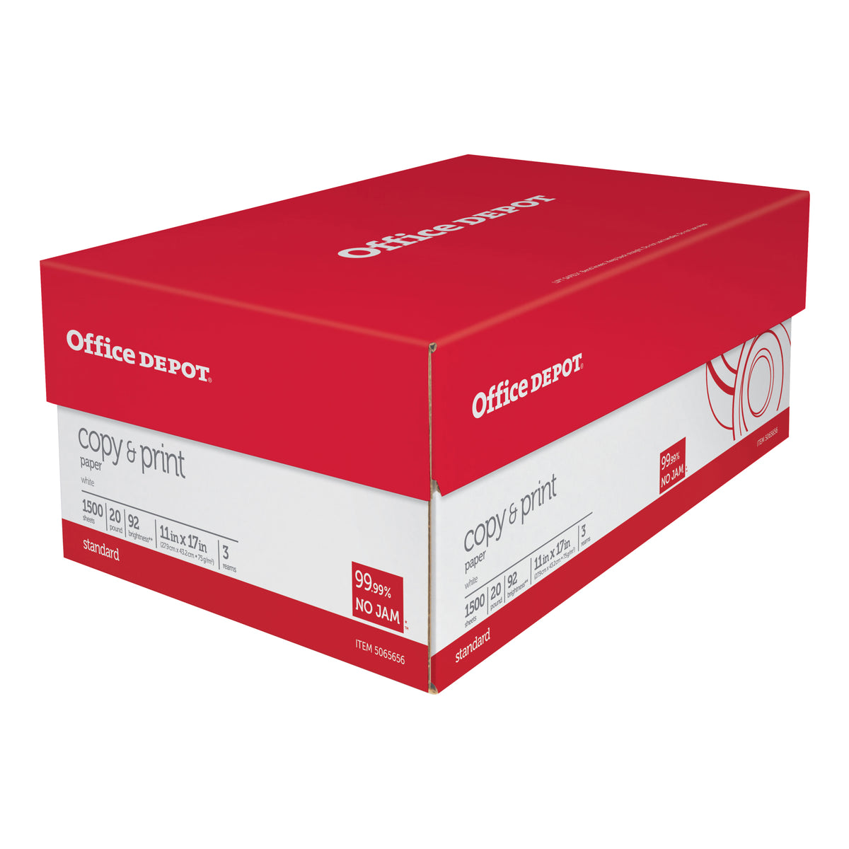 Ledger Size 20 Lb Copy Paper, Ream of 500 Sheets, Case of 3 Reams Z391